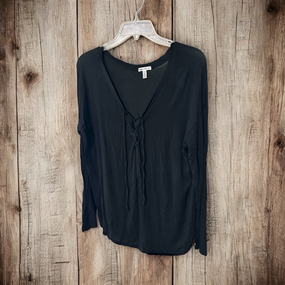 Victoria’s Secret PINK Women's Black Long Sleeve Top